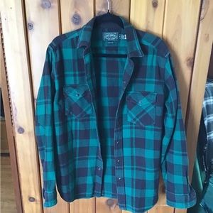 Polo Ralph Lauren classic fit snap flannel shirt black/green M